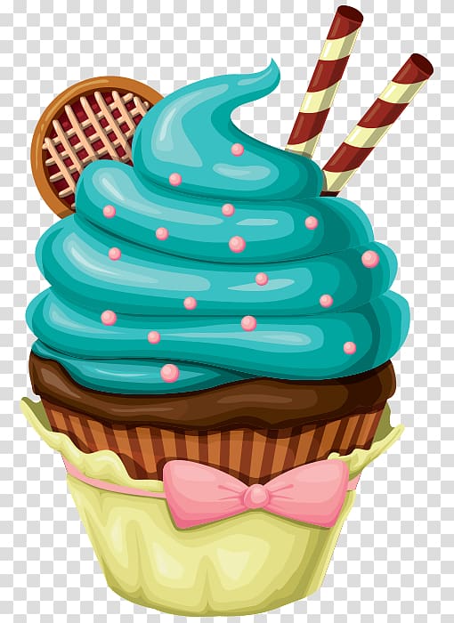 Ice cream Cupcake Birthday cake Bakery Custard, cupcake transparent background PNG clipart