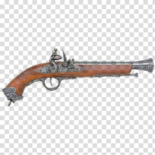 Flintlock Pistol Blunderbuss Firearm Weapon, weapon transparent background PNG clipart