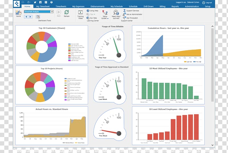 Dashboard Data drilling Time-tracking software Timesheet Report, Wall Chart transparent background PNG clipart