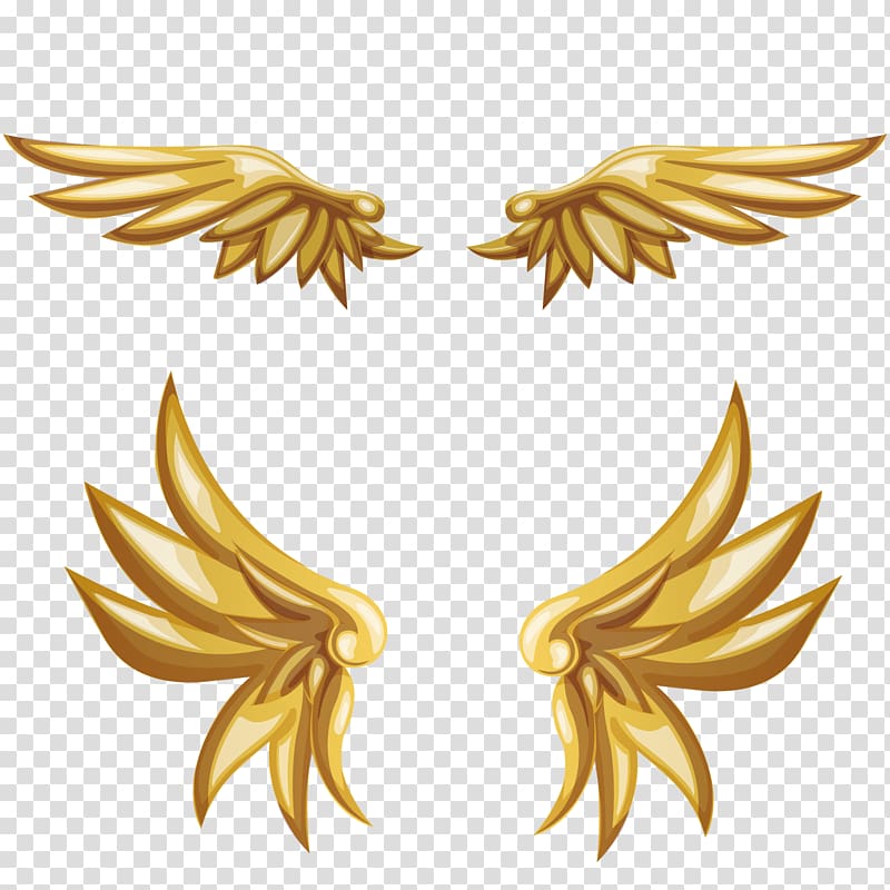 Gold wings illustration, Buffalo wing, Angel wings transparent background  PNG clipart