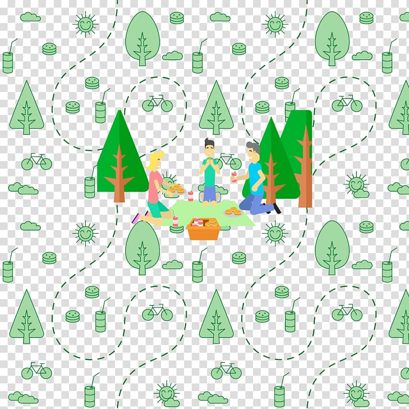, Three family picnic material transparent background PNG clipart