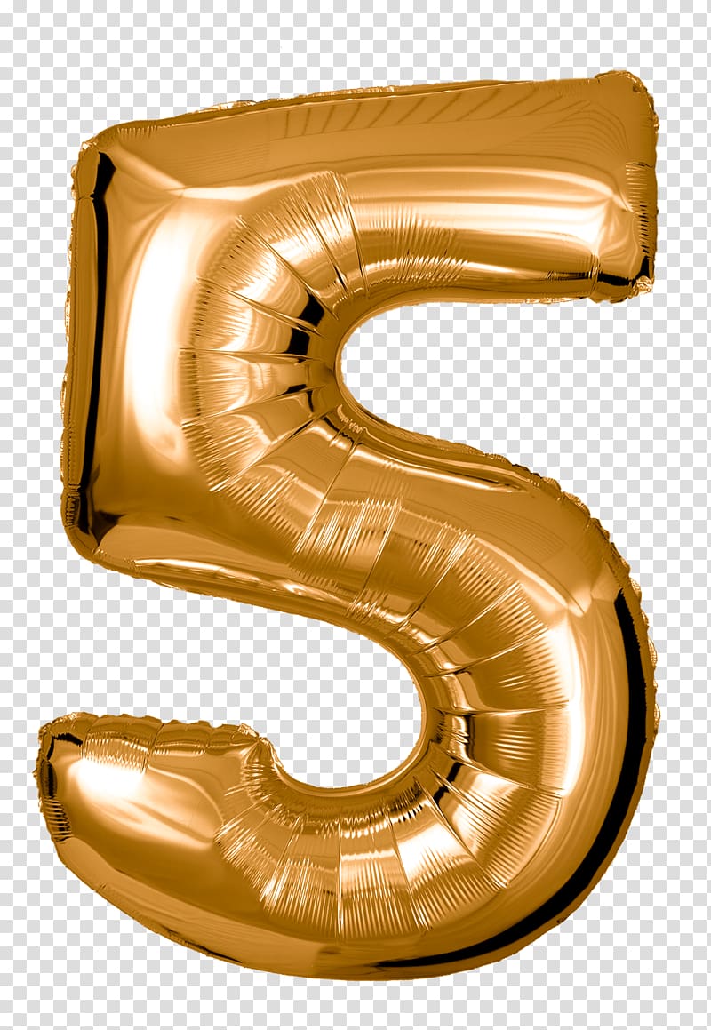 Toy balloon Birthday Number Gold, Birthday transparent background PNG clipart