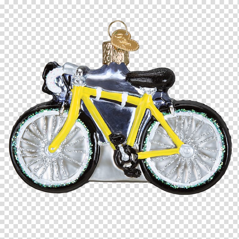 Road bicycle Christmas ornament Cycling BMX bike, bike hand painted transparent background PNG clipart