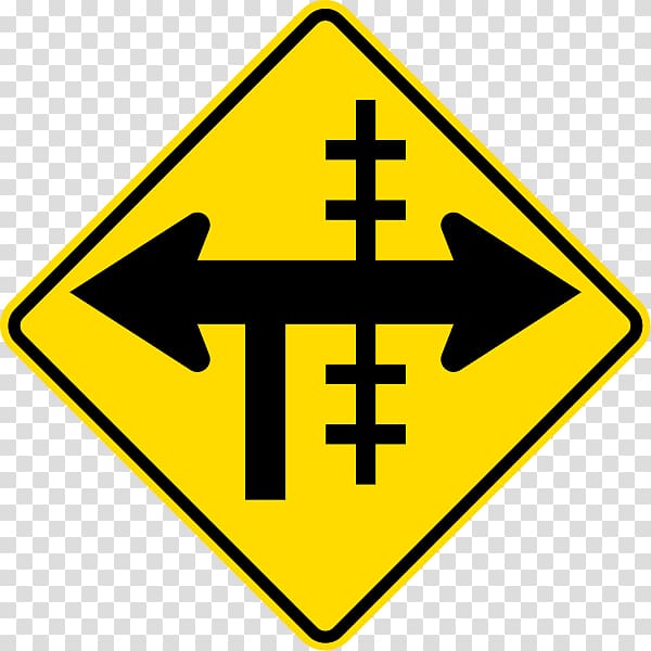 Traffic sign Warning sign Road Three-way junction, road transparent background PNG clipart