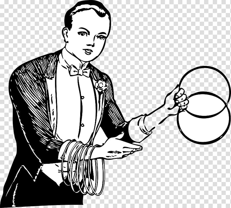 man wearing suit jacket sketch, Circus Magician transparent background PNG clipart