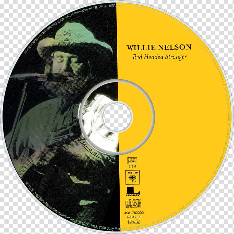 Red Headed Stranger Album Music Compact disc, Willie Nelson transparent background PNG clipart
