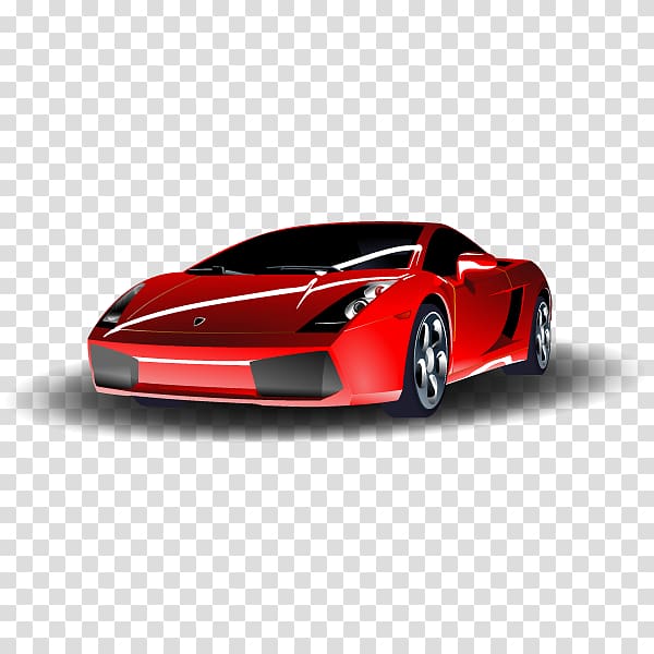 Sports car Birthday Greeting card , Red Lamborghini car transparent background PNG clipart