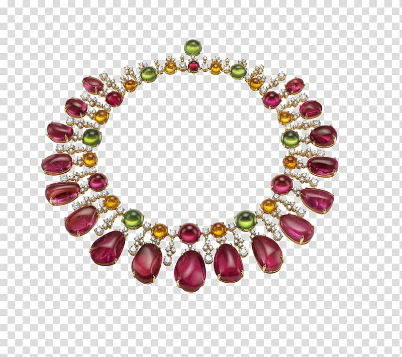 Bulgari Earring Jewellery Gemstone Necklace, Ruby necklace transparent background PNG clipart