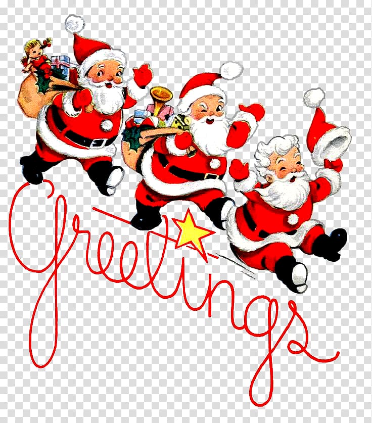 Santa Claus Christmas ornament Vintage Christmas Cards , santa claus transparent background PNG clipart
