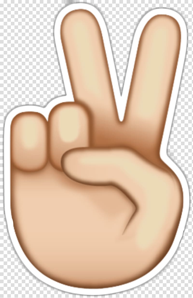 hand peace sign emoji, Emoji Peace symbols Sticker V sign, blushing emoji transparent background PNG clipart