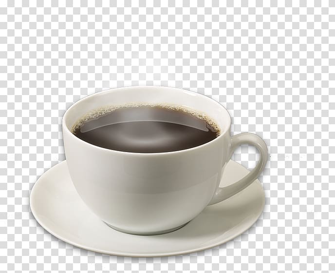 black liquid filled white ceramic teacup, White coffee Caffè Americano Espresso Tea, Cup coffee transparent background PNG clipart