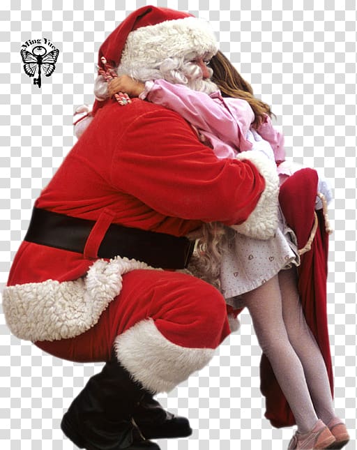 Santa Claus Mrs. Claus Hug Father Christmas, santa claus transparent background PNG clipart