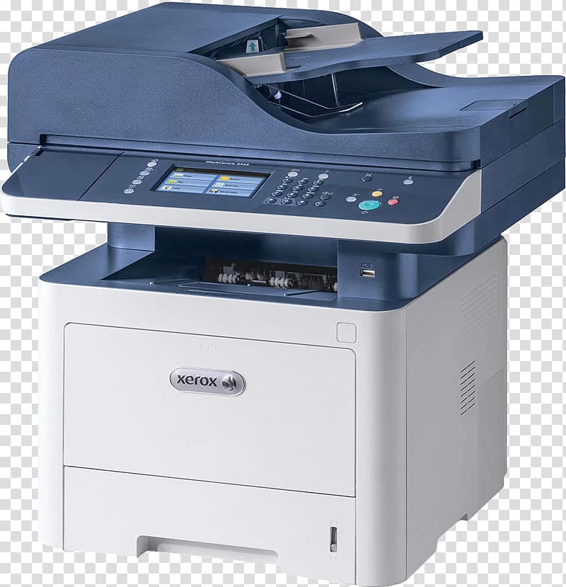 Multi-function printer Xerox WorkCentre 3345 Laser A4 Wi-Fi Blue,White Hardware/Electronic Xerox WorkCentre 3345/DNI All-In-One Monochrome Laser Printer, Regular, Duplex Automatic, AirPrint Ethernet Google Cloud Print USB Laser printing, printer transparent background PNG clipart