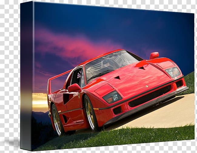 Ferrari F40 Compact car Automotive design, car transparent background PNG clipart