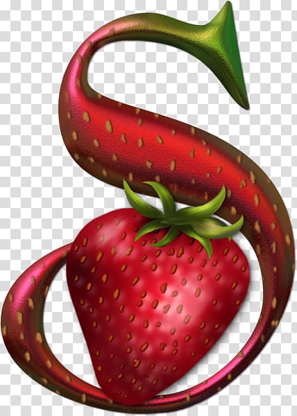 Strawberry Letter Alphabet N Fruit, strawberry transparent background PNG clipart