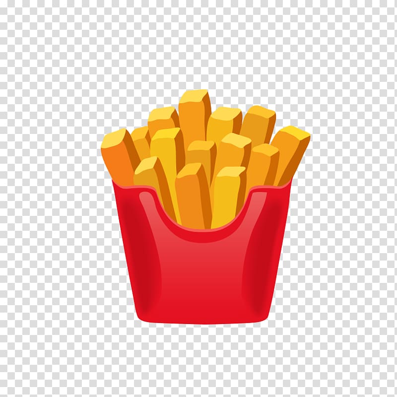 Hamburger Fast food French fries Junk food, Cartoon fries transparent background PNG clipart