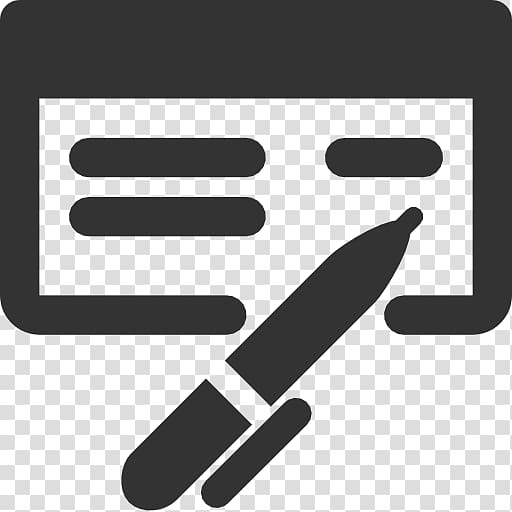 black pen illustration, Computer Icons Cheque Payment Book, Icon Request: Check (Money/Bank Check/Cheque) · Issue #2603 transparent background PNG clipart