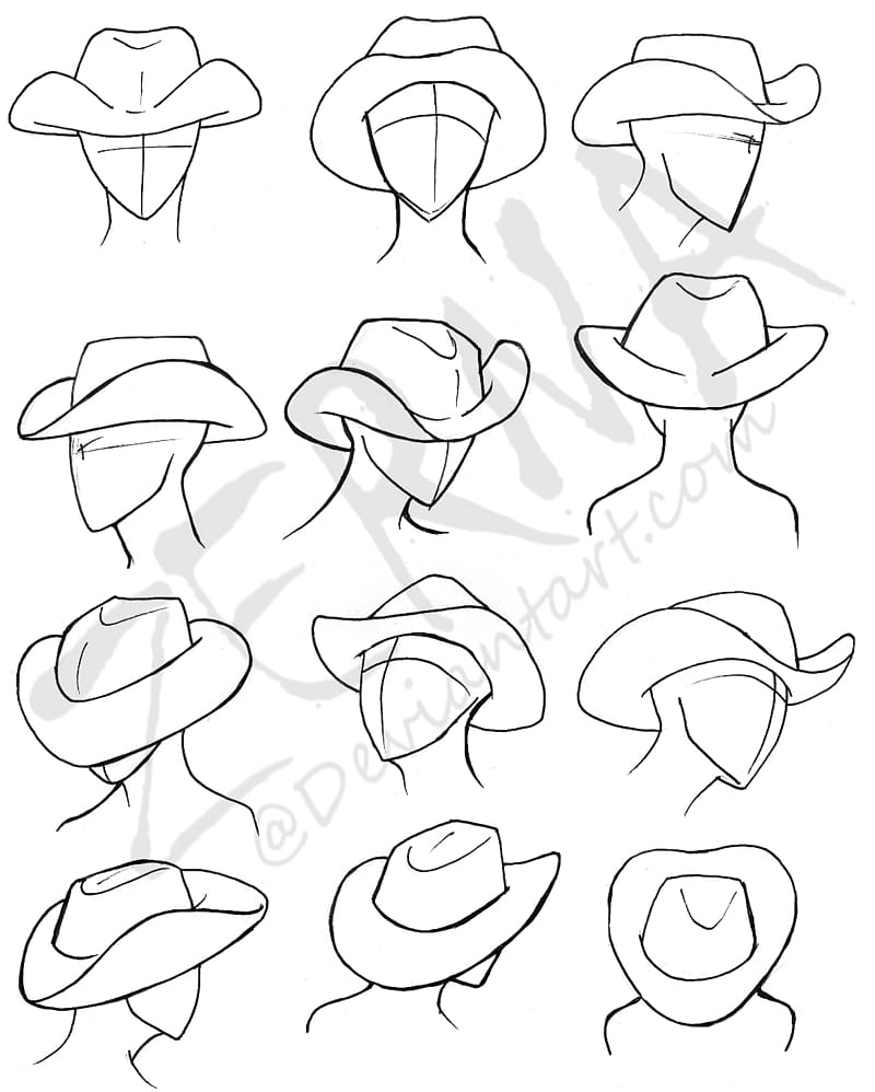 Drawing Cowboy hat How-to, How To Draw A Cowboy Hat transparent background PNG clipart