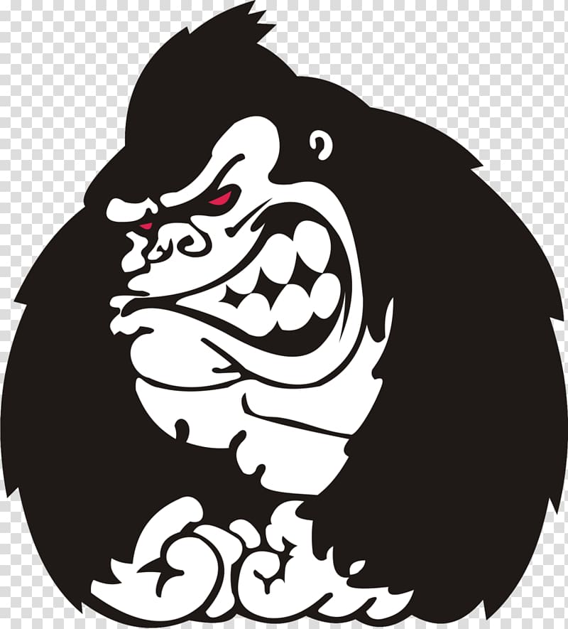 Gorilla Sticker Polyvinyl chloride Wall decal, gorilla transparent background PNG clipart