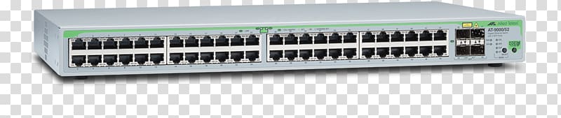 Allied Telesis AT 9000/28POE Switch, 28 ports, Managed, stackable Network switch Small form-factor pluggable transceiver Ethernet, others transparent background PNG clipart