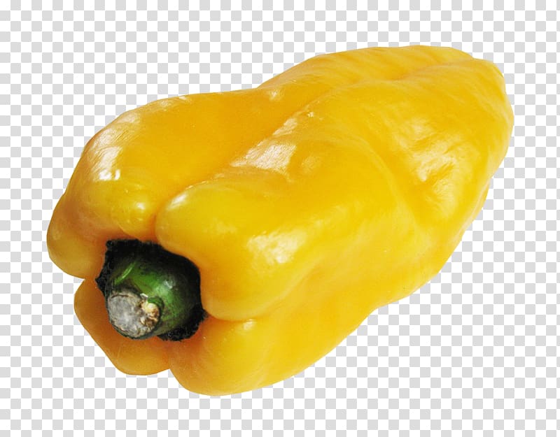 Habanero Bell pepper Chili pepper Yellow pepper, Bell Pepper Yellow transparent background PNG clipart