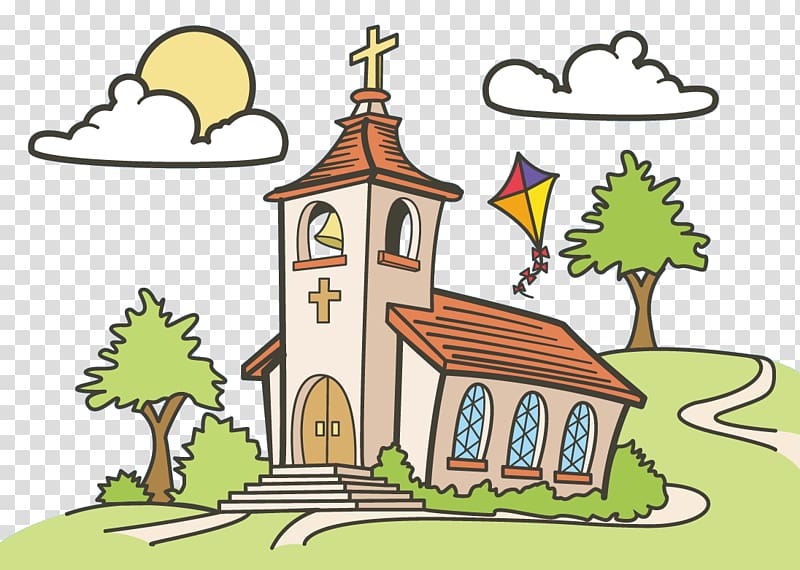 brown church illustration, Drawing Church Spot the difference, church transparent background PNG clipart