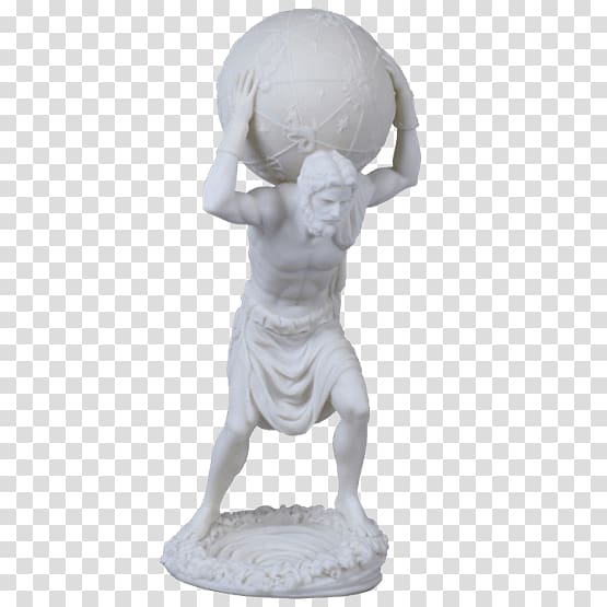 Atlas Zeus Statue Globe Figurine, globe transparent background PNG clipart