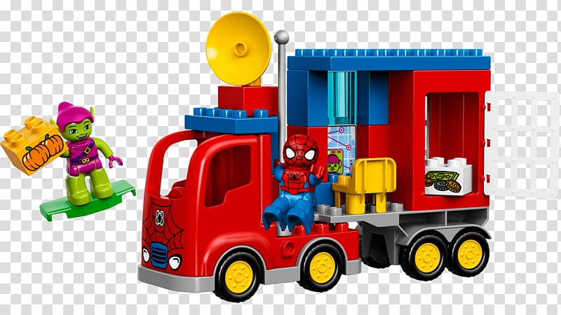 LEGO 10608 DUPLO Spider-Man Spider Truck Adventure Green Goblin Lego Marvel Super Heroes, duplo transparent background PNG clipart