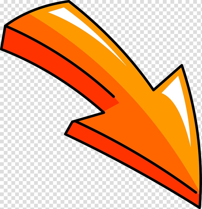 orange triangle perspective arrow transparent background PNG clipart