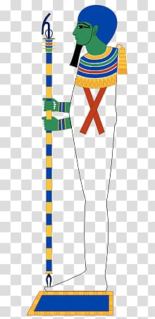 Egyptian holding rod , Ptah transparent background PNG clipart