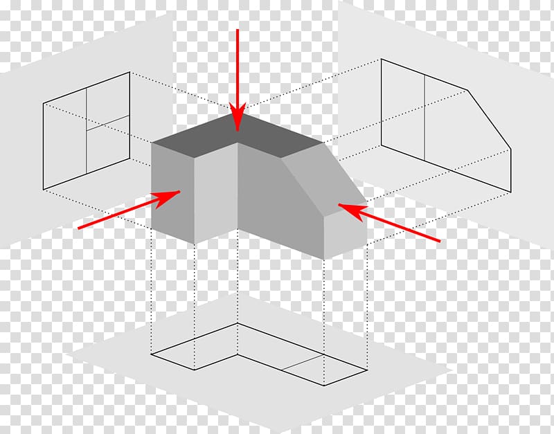 Graphical projection Engineering drawing Orthographic projection Isometric projection, 3d isometric transparent background PNG clipart