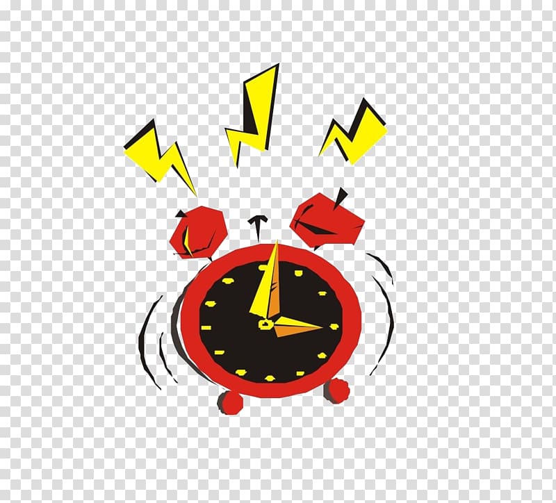 Alarm clock, Cartoon alarm clock transparent background PNG clipart