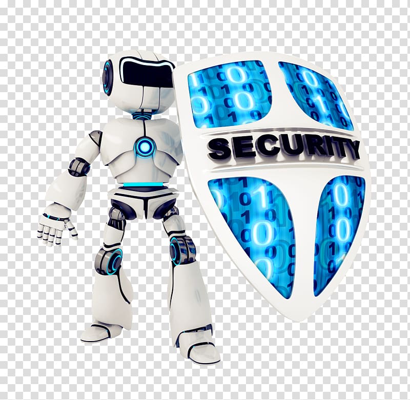 network security robot transparent background PNG clipart