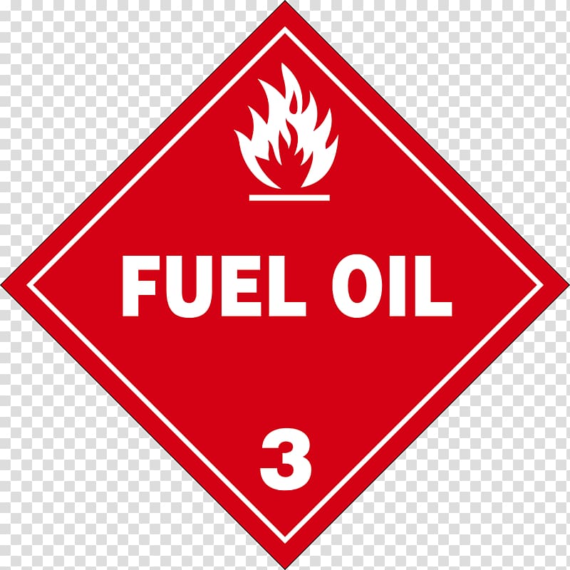 Paper Dangerous goods HAZMAT Class 3 Flammable liquids Placard Transport, fuel transparent background PNG clipart