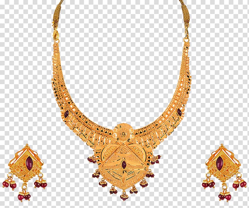 Necklace Earring Orra Jewellery Gold, indian jewellery transparent background PNG clipart