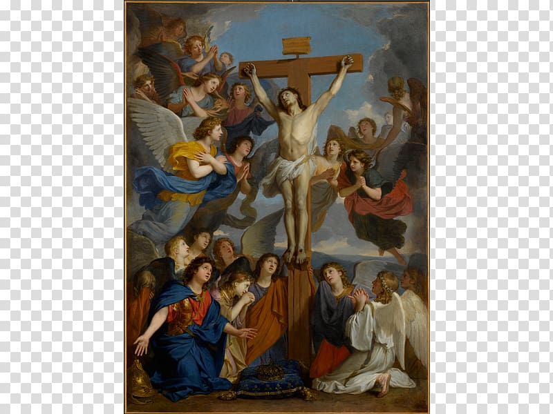 Le Crucifix aux anges Musée du Louvre Portrait of Louis XIV Crucifixion of Jesus, painting transparent background PNG clipart