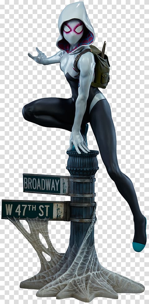 Gwen Stacy Spider-Man Spider-Gwen Spider-Verse Sideshow Collectibles, Spider Gwen transparent background PNG clipart