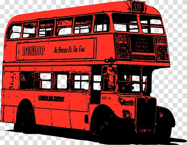 Double-decker bus London Buses Tour bus service Sticker, london bus transparent background PNG clipart
