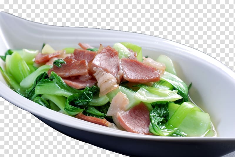Spinach salad Chinese cuisine Bacon Prosciutto Recipe, Dried cabbage Rouchao transparent background PNG clipart