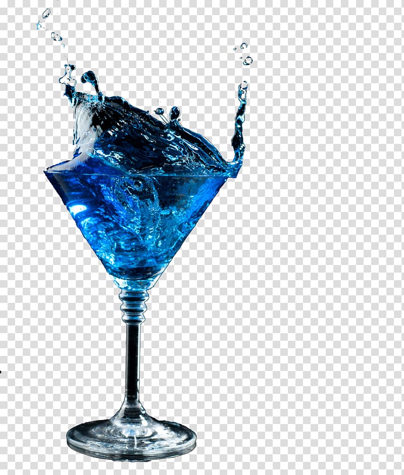 clear cocktail glass filled with blue substance, Blue Hawaii Blue Lagoon Cocktail Martini Margarita, cocktail transparent background PNG clipart
