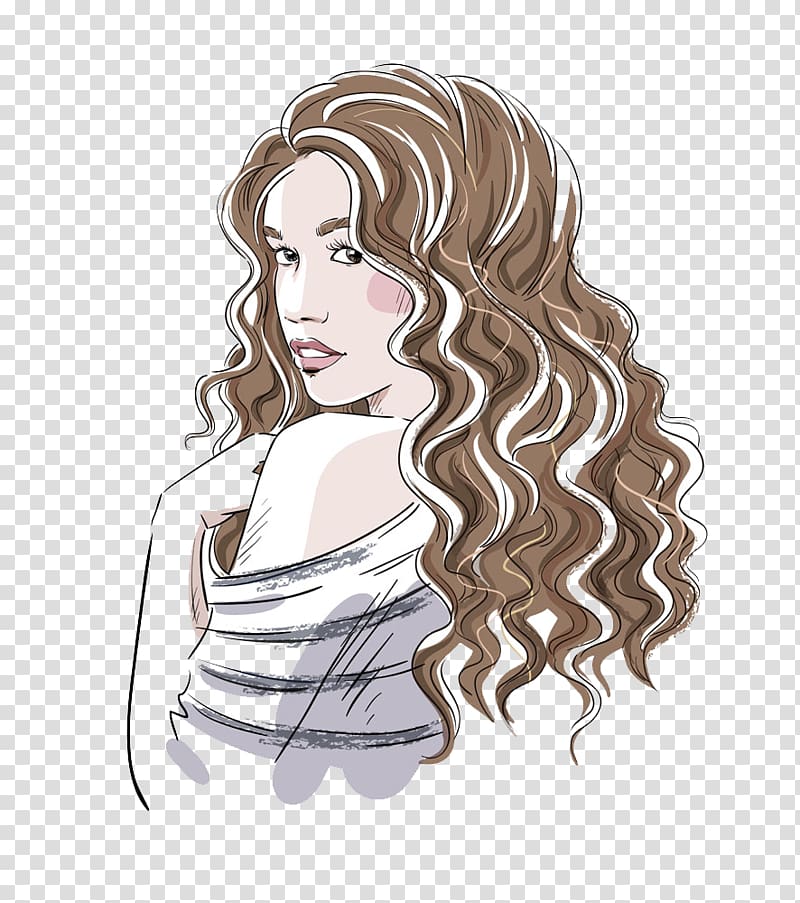 How to draw Curly Hair (from start to finish) tutorial - YouTube