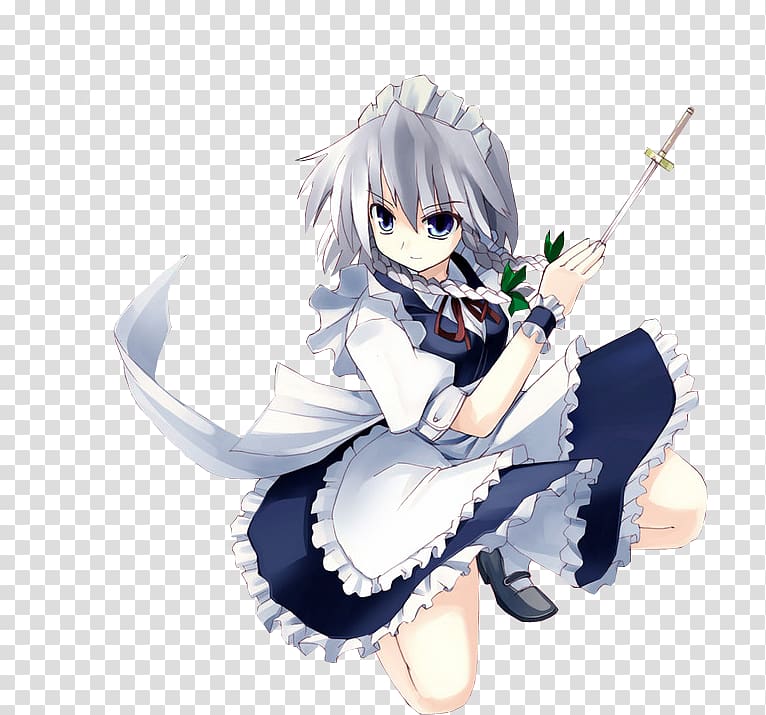 The Embodiment of Scarlet Devil Scarlet Weather Rhapsody Sakuya Izayoi Desktop Anime, Anime transparent background PNG clipart