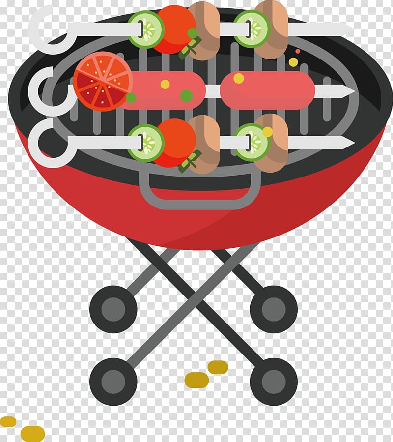 Barbecue grill Flat design Vecteur Illustration, Barbecue transparent background PNG clipart