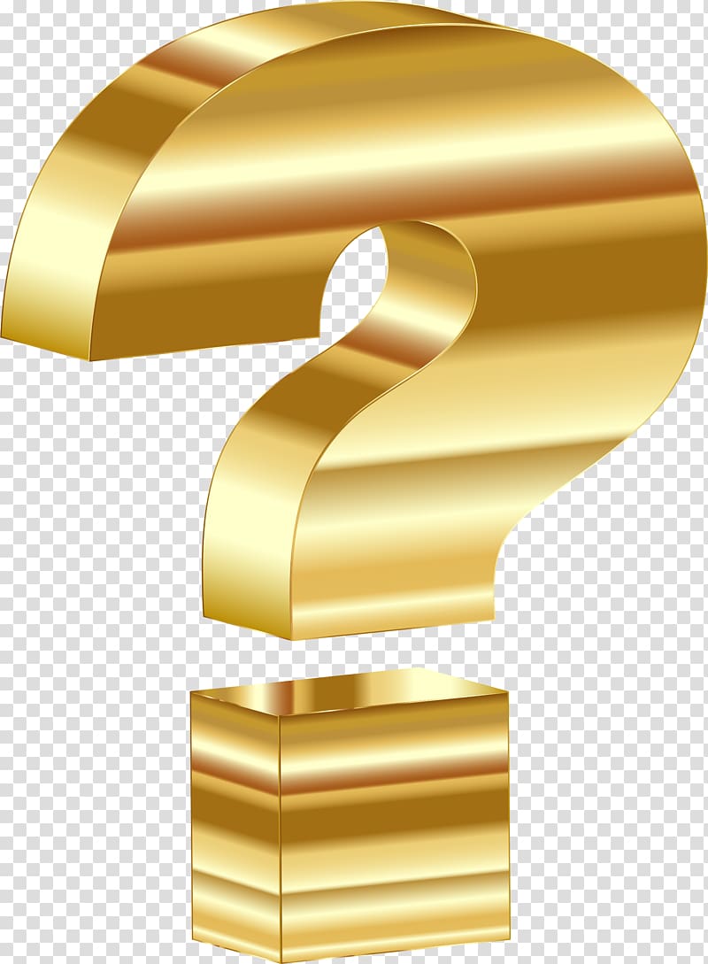Gold Computer Icons Question mark, QUESTION MARK transparent background PNG clipart
