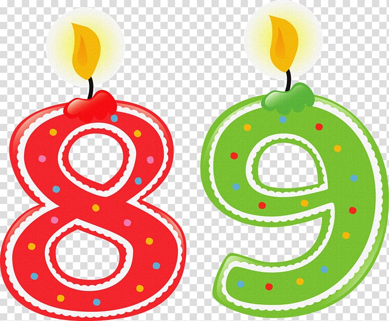 Birthday cake Candle , numeros transparent background PNG clipart