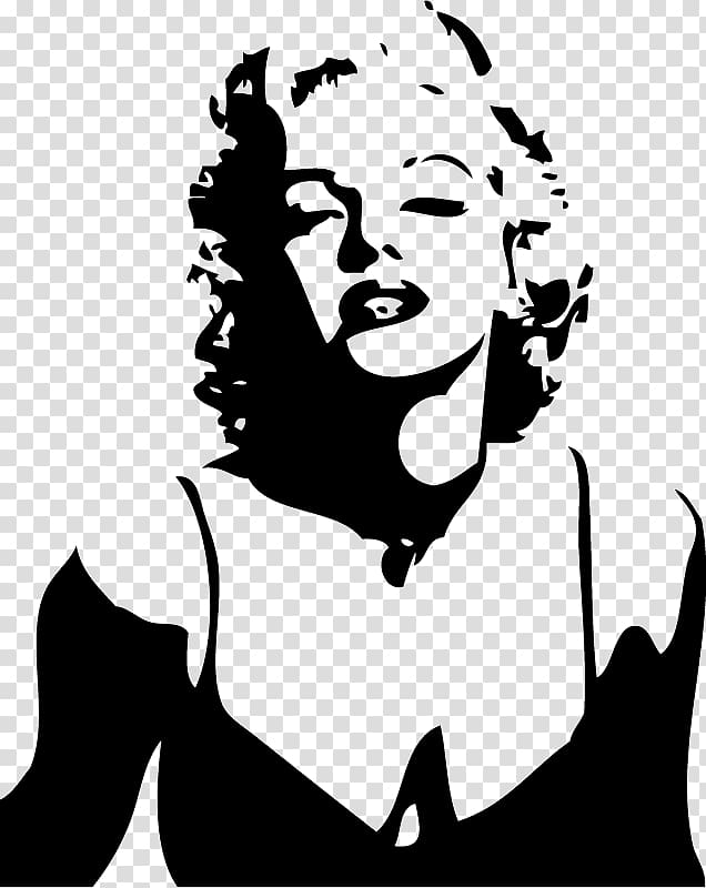 Oil painting Mural Black and white Canvas print, marilyn monroe transparent background PNG clipart