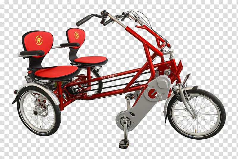 Van Raam Tandem bicycle Sociable Bocholt, Quad Flyer transparent background PNG clipart