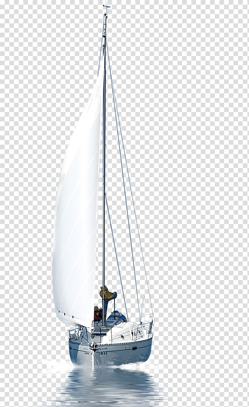 Sailing Yawl, Sailing boat, white and gray boat illustration transparent background PNG clipart