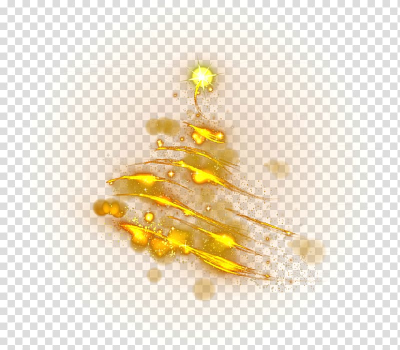 glare golden christmas tree transparent background PNG clipart
