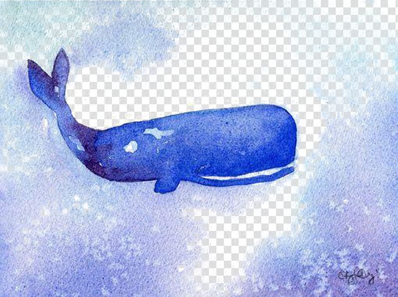Whale Illustration, Deep-sea whale material transparent background PNG clipart